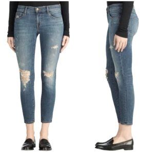 J Brand Distressed Cropped Skinny Jeans